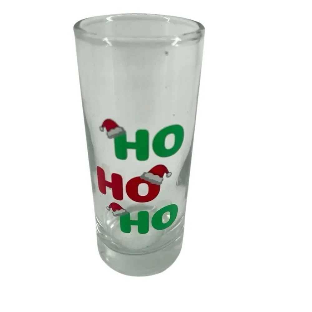 Cristar Lexington Deco Ho Ho Ho Christmas Shot Glass 2.5oz New
